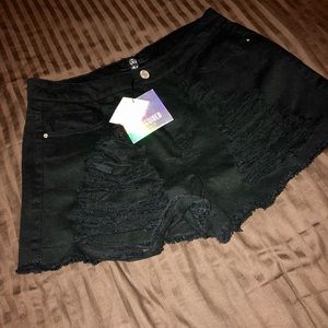 NWT Missguided High Waist Denim Shorts